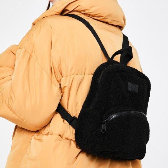 Dickies New Blue Fuzzy Soft Sherpa Mini Backpack Dolls Kill - Picture 3 of 12